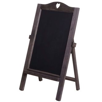 Hhg Hhg - Nunca Usado] Tablero Publicitario 715, Pizarra, 66x37x27cm Shabby-look Vintage, Gris-marr&oacute;n