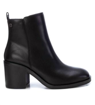 Xti Womens Block Heel Booties In Black