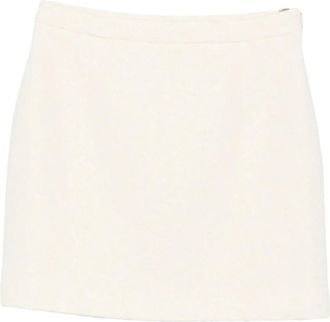 Alessandra Rich Boucl&eacute; Gebreide Minirok - Dames - Korte rokken - Wit - XS - Rokken