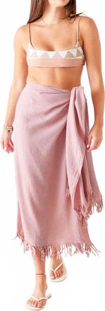 Mersea Hermosa Linen 3-Way Wrap In Paris Pink