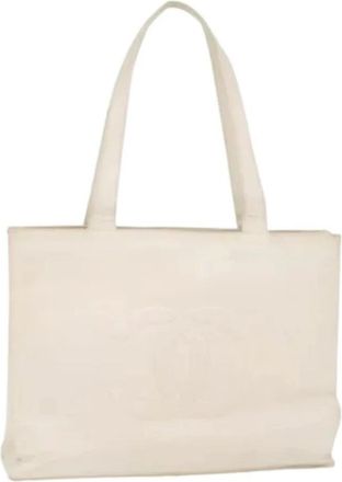 Chanel Pre-owned Vintage Tote Bag - Dames - Vintage Shopper - Wit - ONE Size - Leer - Vintage