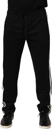 Dolce & Gabbana Black Cotton Jogger SweatMens Trouser Mens Pants