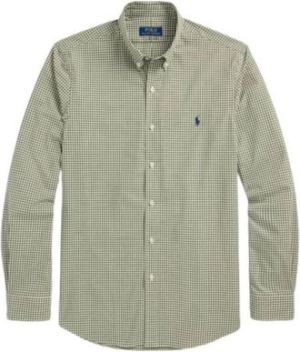 Polo Ralph Lauren Gestreept katoenblend overhemd - Heren - Casual Overhemden - Groen - S - Katoen - Overhemden