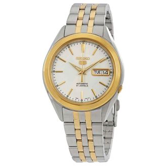 Seiko Silver Dial Two-tone Mens Watch SNKL24