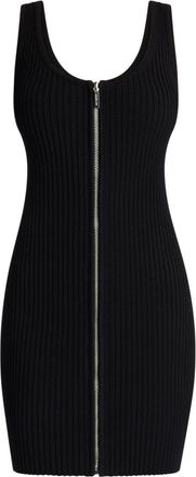 Michael Kors ribbed mini dress - women - Polyester/Recycled Viscose - S - Black