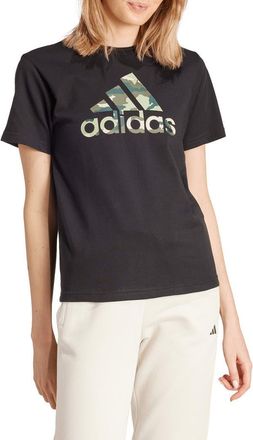 adidas Camo Logo Cotton Graphic T-Shirt in Black at Nordstrom Rack, Size Medium