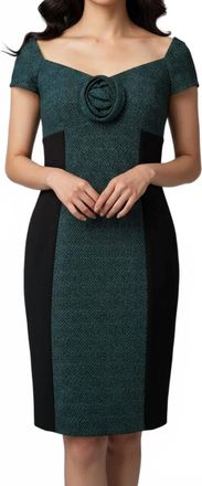 Nue By Shani Built In Shapewear Dress In Teal
