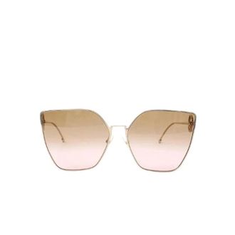 Fendi Pre-owned Accessories, female, Pink, Size: ONE SIZE Pre-owned Oversized Cat-Eye Sunglasses