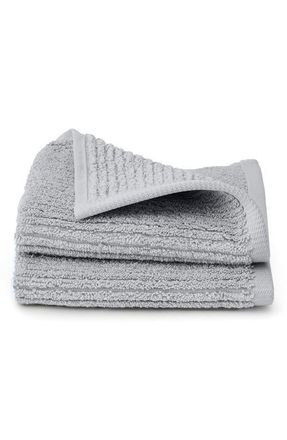 Boll & Branch Set of 2 Ribbed Organic Cotton Washcloths in Shore at Nordstrom