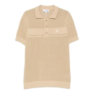 Sergio Tacchini Tops, Heren, Bruin, XL, Sabino Knit SS Polo