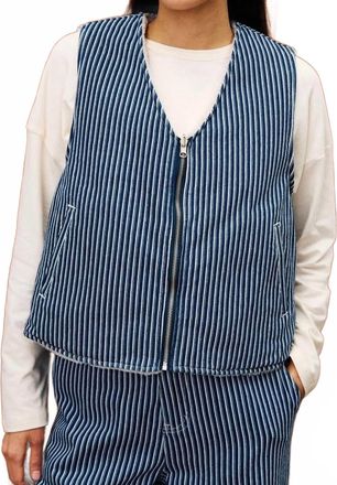 FRNCH Cymric Vest In Blue Jean