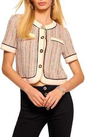 Ramy Brook Sterling Sequin Stripe Crop Jacket at Nordstrom Rack, Size X-Large