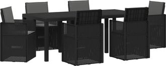 vidaXL Conjunto De Comedor De Jard&iacute;n 7 Uds. Gris Antracita Pp Vidaxl