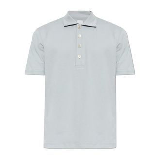 Eleventy Polo Shirts, male, Blue, Size: 2XL Cotton Polo