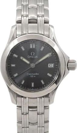 Omega Pre-owned Watches, female, Gray, Size: ONE SIZE Pre-owned Vintage Stainless Steel Watch