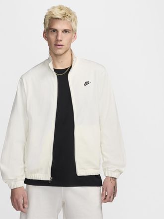 Nike Mens Club Knit Jacket in White | FQ3426-133