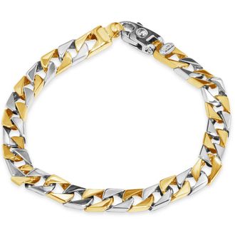 Pompeii3 Mens Link 14k Gold (36gram) or Platinum (59gram) 7.5mm Bracelet 8.5