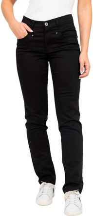 2-Biz Lona Broek - Zwarte Pantalon - Dames - Slim Fit Jeans - Zwart - 3XL - Katoen - Jeans