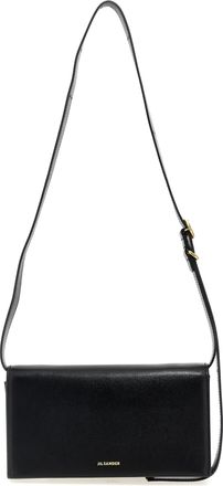 Jil Sander Black Leather Crossbody Womens Bag
