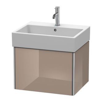 Duravit Duravit Xsquare Vanity Unidad De Pared 58.4x 46.0 Cm, 1 Extra&iacute;ble, Para Lavabo Vero Air 235060, Color (frente/cuerpo): Cappuccino Laca Alto Brillo - X