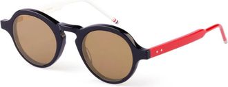 Thom Browne Ronde Zonnebril - unisex - Zonnebrillen - Blauw - 47 MM - Accessoires