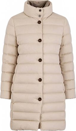 Moorer Womens Down Coat In Almond