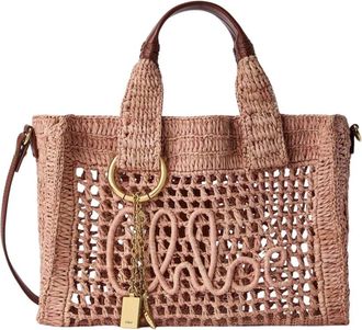 Chlo&eacute; Kleine Zomer Banaan East-West Shopper - Dames - Handtassen - Roze - ONE Size - Leer - Tassen
