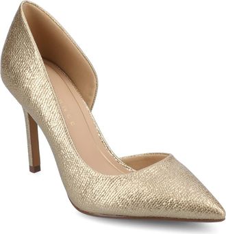 Journee Collection Blanca Half dOrsay Pump in Gold Patent at Nordstrom Rack, Size 7.5