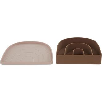OYOY Rainbow Plate & Bowl in Rose /Fudge at Nordstrom