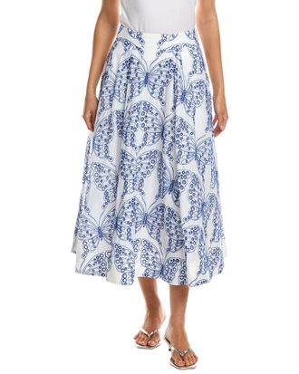 Milly Milly Butterfly Eyelet A-Line Skirt