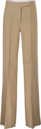 Max Mara Mxsbig Regular Fit Hose aus Leinen Natt&eacute;