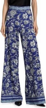 Alice & Olivia Athena Floral Wide Leg Pants In Forevermore