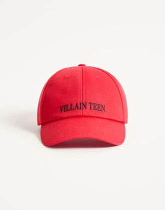 Valentino Garavani Baseball Cap Valentino MyVilla In Cotone Con Ricamo Uomo ROSSO/NERO 57
