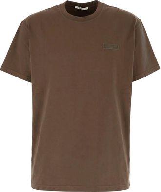Givenchy Camiseta de algod&oacute;n con logo de grosgrain - Tops - Hombre - Marr&oacute;n - XL