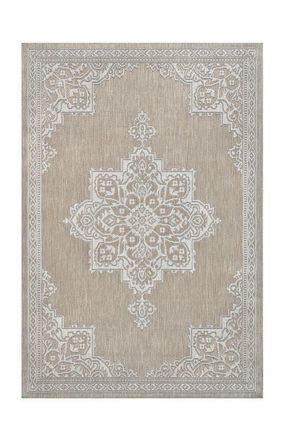 Jonathan Y Designs Arden Vintage Casual Medallion Indoor/Outdoor Area Rug in Beige/cream at Nordstrom, Size 8Ft 0In X 10Ft 0In