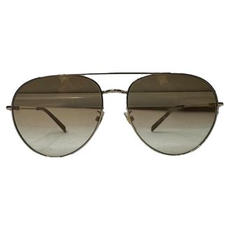Givenchy Pre-owned Womens Aviator Sunglasses in Brown Metal - Mocha - One Size