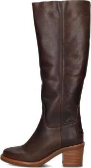 Shabbies Amsterdam Stijlvolle hoge laarzen voor herfst/winter - Dames - Laarzen met Hak - Bruin - 37 EU - Wol - Schoenen