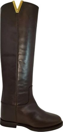 Via Roma 15 Schoenen, Dames, Bruin, 38 EU, Leer, Santa Monica High Boot