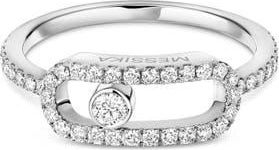 Messika Move Uno Pav&eacute; Diamond Ring in White Gold at Nordstrom, Size 6.75