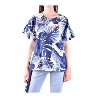 Twinset Camiseta de manga corta con cuello redondo y estampado floral - Tops - Mujer - Multicolor - M