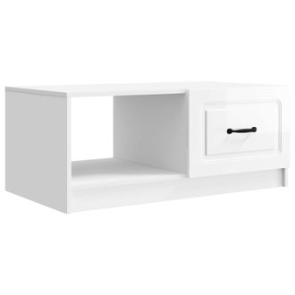 vidaXL Mesa De Caf&eacute; Brillante 90 X 50 X 37 Cm Madera De Ingenier&iacute;a Vidaxl