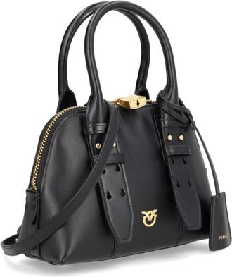 Courr&egrave;ges Mini Day Zipped Tote Bag - Dames - Handtassen - Zwart - ONE Size - Leer - Tassen