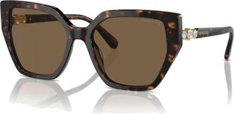 Swarovski Bruine Lens Zonnebril Sk 6016 - Dames - Zonnebrillen - Bruin - 56 MM - Accessoires