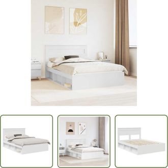 vidaXL Letto in legno - Struttura del letto Bianco 140 x 200 cm Pino massello