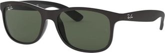 Ray-Ban Klassieke zonnebril met groene glazen - Heren - Zonnebrillen - Zwart - 55 MM - Nylon - Accessoires