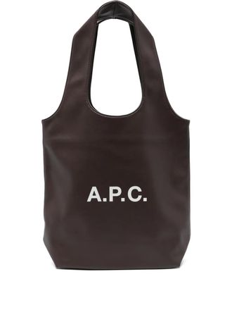 A.P.C. small Ninon logo tote bag - Brown
