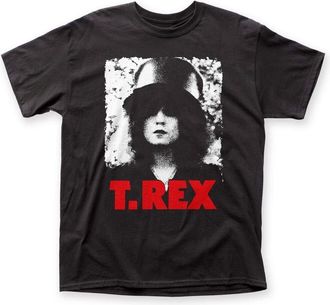 Urge Official T. Rex Glam Rock Slider Album Cover Marc Bolan Top Hat T-Shirt S-2XL Black