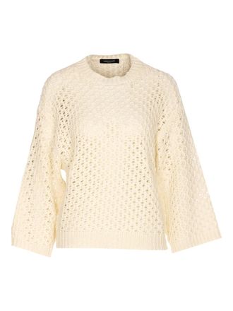 Fabiana Filippi sequin-detail crew-neck sweater - White