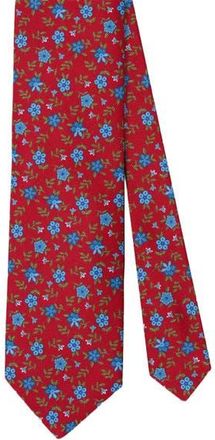 Robert Talbott Robert Flowers Ribbed Silk Best of Class Necktie in Red at Nordstrom