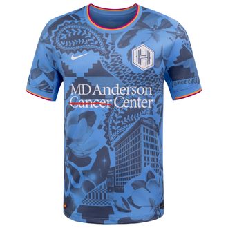 Nike Houston Dash Stadium Away Nike Mens Dri-FIT NWSL Replica Jersey in Blue | P35861HODS26-BLU